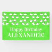 Happy Helicopter Birthday Party Banner (Horizontal)