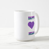 HAPPY HELLO FARBIGES HERZ KAFFEETASSE (VorderseiteRechts)