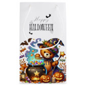 Happy Helloween Niedlich Wizard Bear Kleine Geschenktüte (Rückseite)