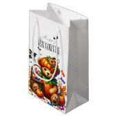 Happy Helloween Niedlich Wizard Bear Kleine Geschenktüte (Vorderseite Schrägansicht)