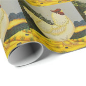 Happy Hen Chicken Painting Geschenkpapier (Rolleneckpunkt)