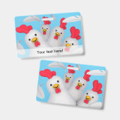 Happy hen clipart ausweis (Vorder- & Rückseite)