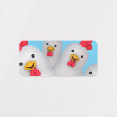 Happy hen clipart etiketten (Design 1)