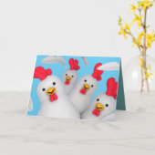 Happy hen clipart karte (Gelbe Blume)