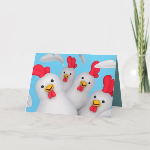 Happy hen clipart karte
