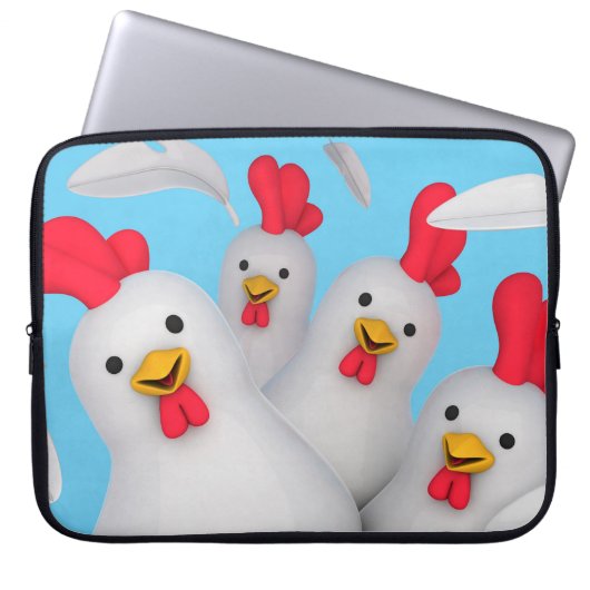 Happy hen clipart laptopschutzhülle (Vorderseite)