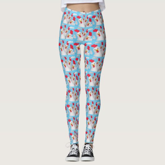 Happy hen clipart leggings (Vorderseite)
