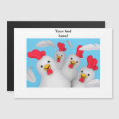 Happy hen clipart magnetkarte (Vorne/Hinten)