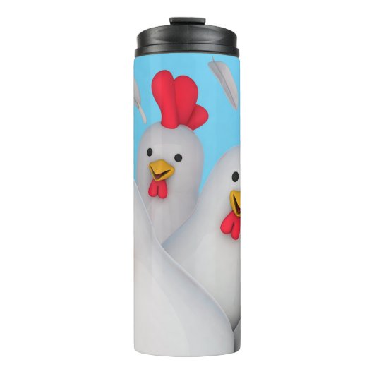 Happy hen clipart thermosbecher (Vorderseite)
