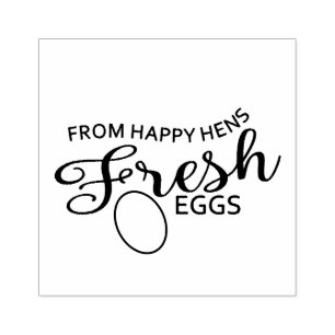 Happy Hens   Eierkarton - Briefmarke Gummistempel