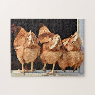 Happy Hens Funny Chicken Hintern Foto Puzzle