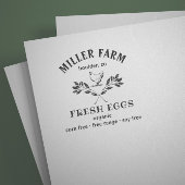 Happy Hens Laurel Branch Egg Carton Briefmarke 4x3 Gummistempel