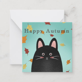 Happy Herbst Black Cat Mitteilungskarte