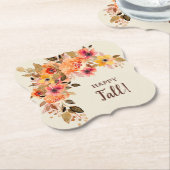 Happy Herbst Blume Blütenhalterung Untersetzer (angewinkelt)