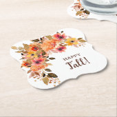 Happy Herbst Blume Blütenhalterung Untersetzer (angewinkelt)