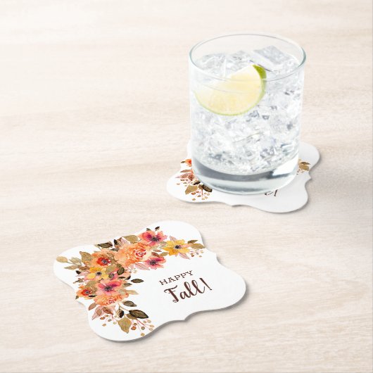 Happy Herbst Blume Blütenhalterung Untersetzer (Vor Ort)