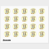 Happy Herbst Erntedank Round Stickers (Blatt)