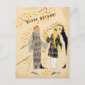 Happy Herbst Flapper Fashions im Herbst Postkarte (Vorderseite)
