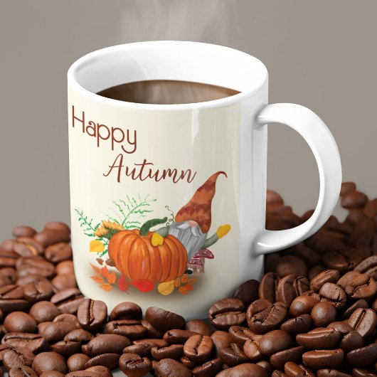 Happy Herbst Gnome Minimalistisches Party Kaffeetasse