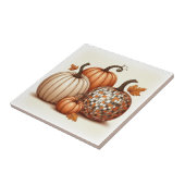 Happy Herbst Herbst farbenfrohe Pumpkins Fliese (Seite)