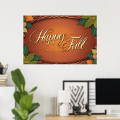 Happy Herbst Herbst Poster (Heimbüro)