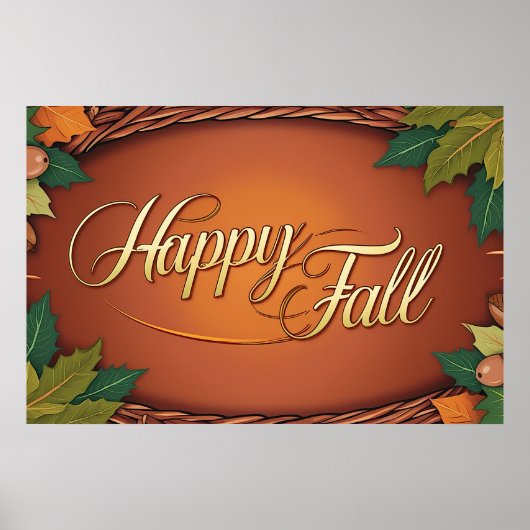 Happy Herbst Herbst Poster (Vorne)
