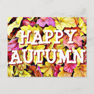 Happy Herbst Herbstlaube Postkarte