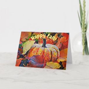 Happy Herbst Herbstsaison Kunstkarte Karte