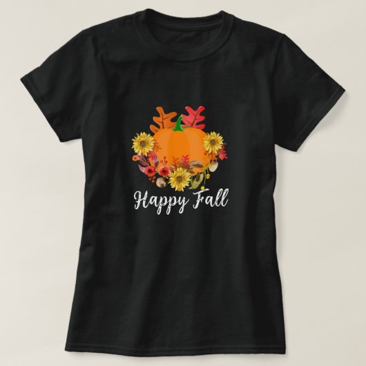 Happy Herbst Herbstsaison Unisex T-Shirt (Design vorne)