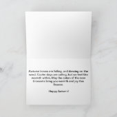 Happy Herbst Kürbispflaster Hund & Katzenwagen Kar Karte (Innenseite)