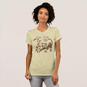 Happy Herbst Owl Moon und drehen Blätter T-Shirt (Vorne ganz)