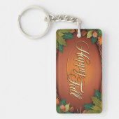 Happy Herbst Schlüsselkette Schlüsselanhänger (Vorderseite)