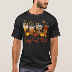 Happy Herbst Schwarze Katze Fall Pumpkin Gewürz La T-Shirt