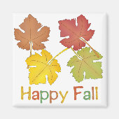 Happy Herbstlaubs Magnet (Vorne)