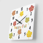Happy Herbstlaubs Quadratische Wanduhr (Winkel)