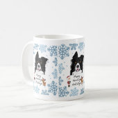 Happy Herding Dog Holidays Kaffeetasse (Vorderseite Links)