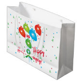 Happy Herzjubiläum Balloons Transplant Große Geschenktüte (Vorderseite Schrägansicht)