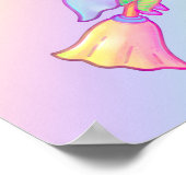 Happy Hexe, die auf Broomstick Zeichne Poster (Ecke)