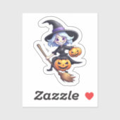 Happy Hexing: Hexe mit einem Lächeln zum Enchant Aufkleber (Blatt)