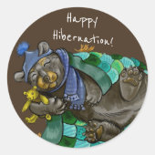 Happy Hibernation Cudly Bären Stickers (Vorderseite)