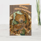 Happy Hibernation Cudly Bear Card Karte (Vorderseite)