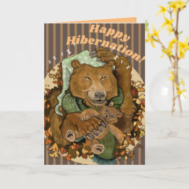 Happy Hibernation Cudly Bear Card Karte