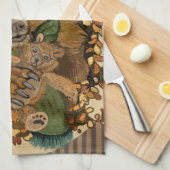 Happy Hibernation Cudly Bear Kitchen Handtuch (Viertel Falte)