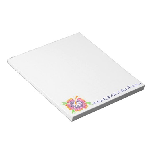 Happy Hibiscus Notepad Notizblock (angewinkelt)