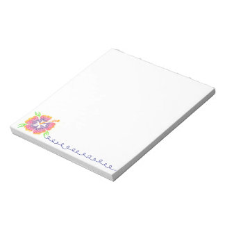 Happy Hibiscus Notepad Notizblock