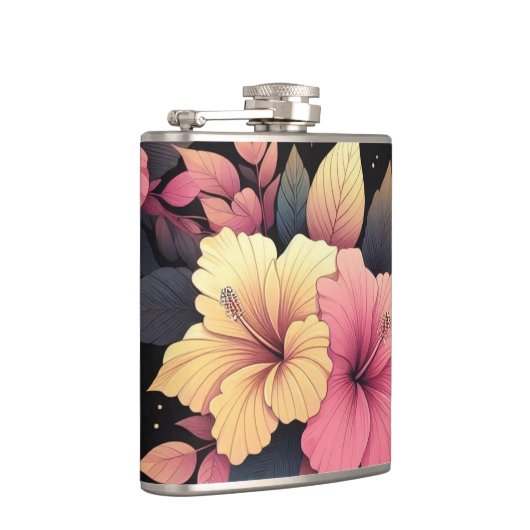 Happy Hibiskus Flachmann (Rechts)