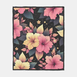 Happy Hibiskus Fleecedecke