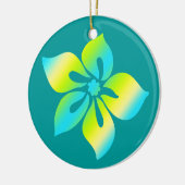 Happy Hibiskus Hawaiian Ornaments Keramik Ornament (Links)