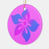 Happy Hibiskus Hawaiian Ornaments Keramikornament (Links)