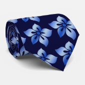 Happy Hibiskus Hawaiian zweiseitig bedruckt Krawatte (Gerollt)